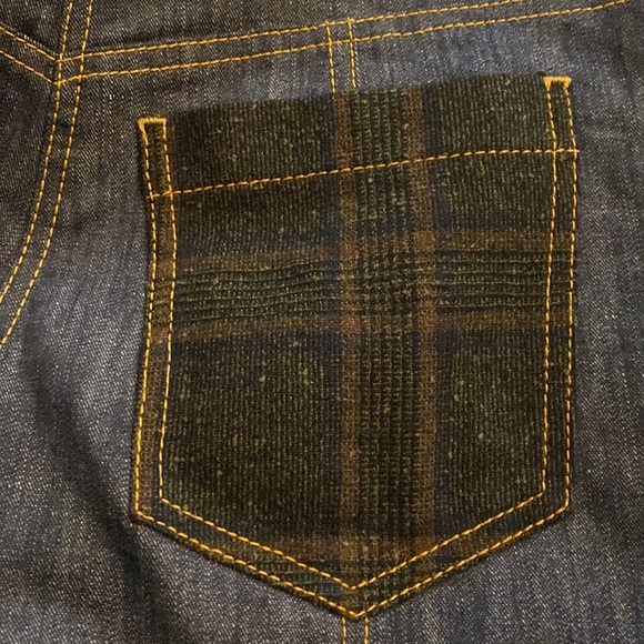 ROSIE ASSOULIN High-Rise Plaid-Pocket Flare-Leg Jeans (J1) - Picture 8 of 10